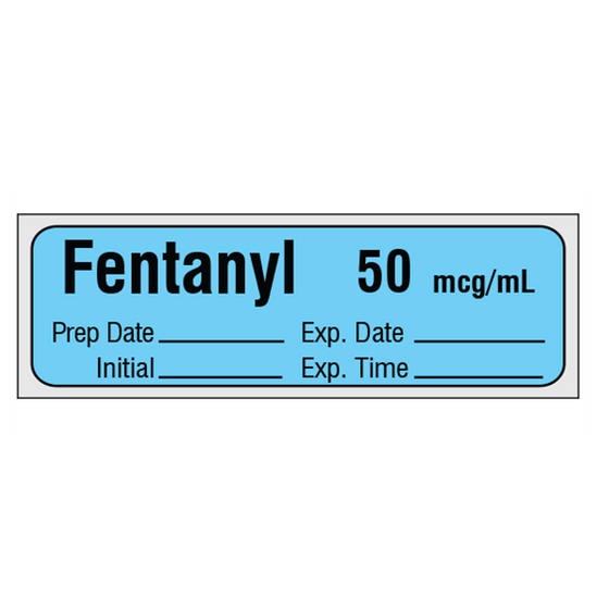 Pre-Cut Narcotics Medication Labels - Fentanyl