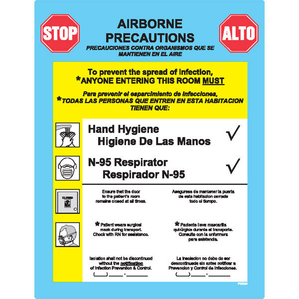 Patient Room Precautions Labels - Airborne