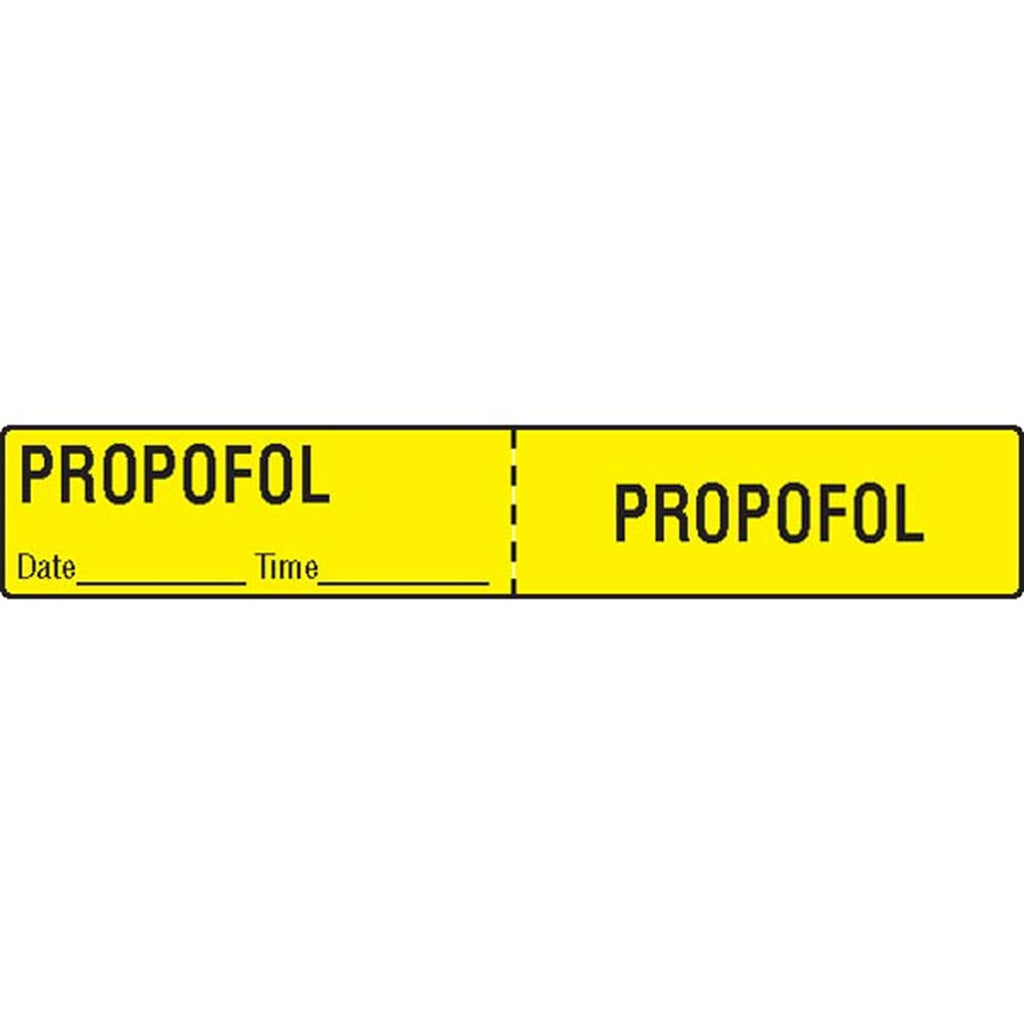 IV Tubing Medication Labels - Propofol