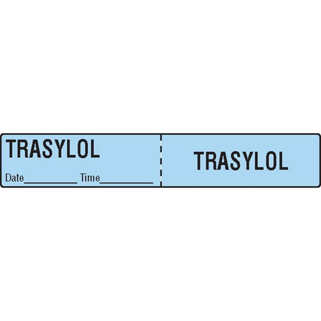 IV Tubing Medication Labels - Trasylol