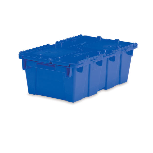 Lockable Storage Totes - Medium - 19.7"L x 11.8" W x 7.3"H - Blue