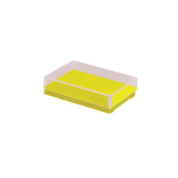 Compact PCR Tube Storage Rack - Yellow