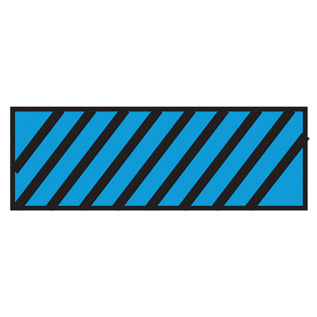 Instrument Marking Sheet Tape with Black Diagonal Stripes - Blue