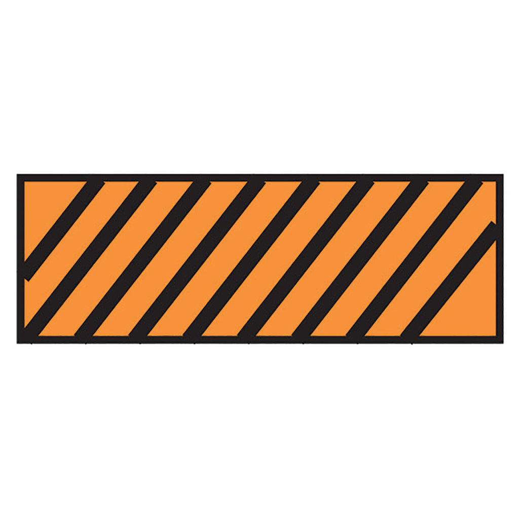 Instrument Marking Sheet Tape with Black Diagonal Stripes - Orange