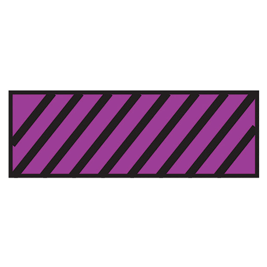 Instrument Marking Sheet Tape with Black Diagonal Stripes - Purple
