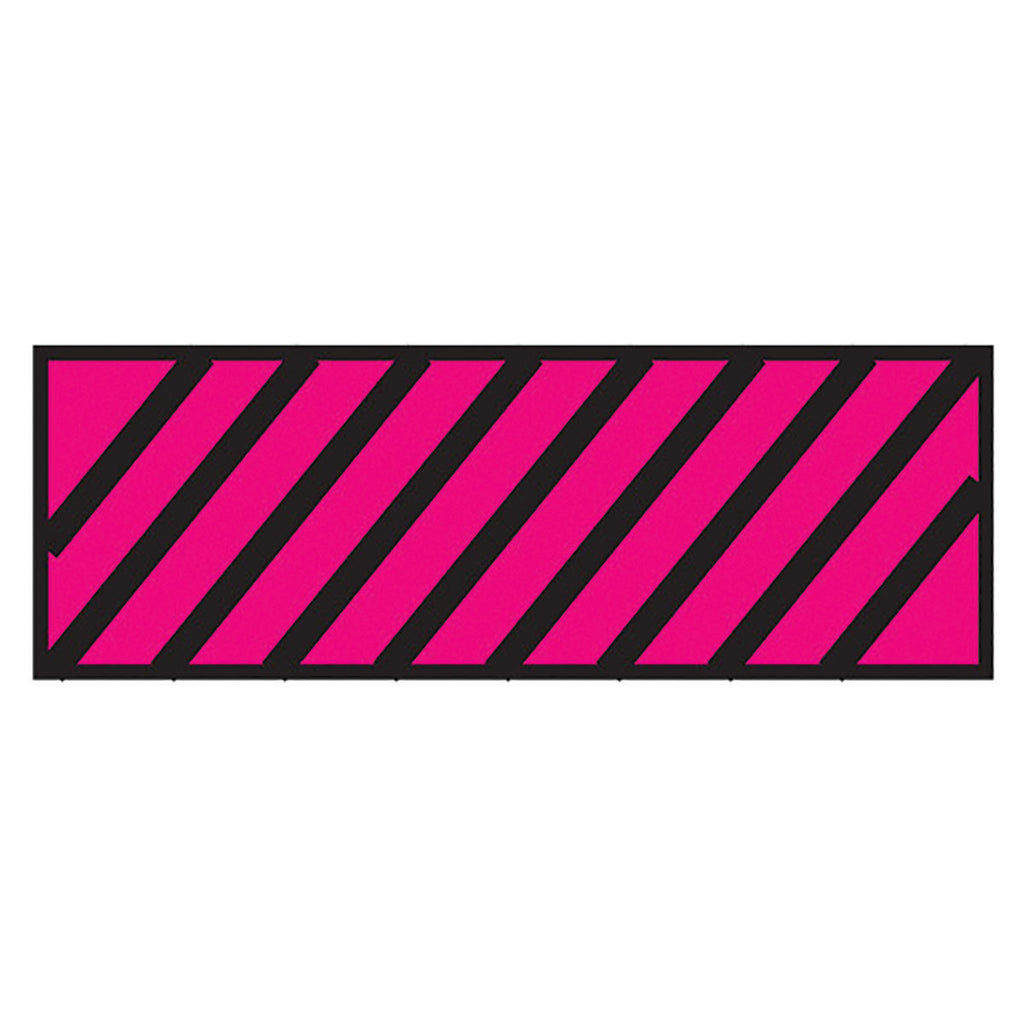 Instrument Marking Sheet Tape with Black Diagonal Stripes - Red