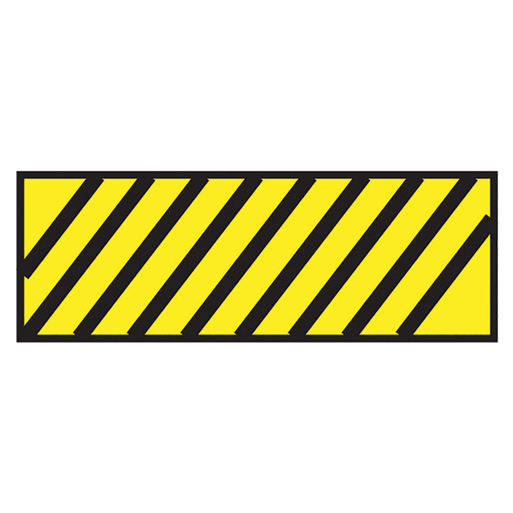 Instrument Marking Sheet Tape with Black Diagonal Stripes - Yellow