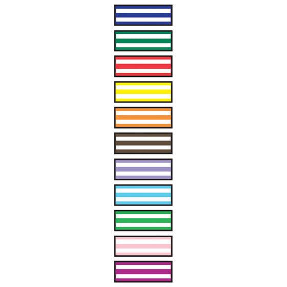 White Stripe Instrument Marking Sheet Tape - Red