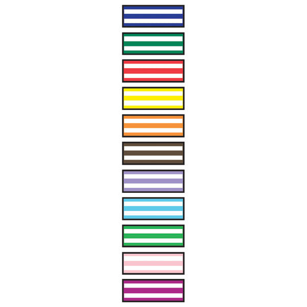 White Stripe Instrument Marking Sheet Tape - Brown