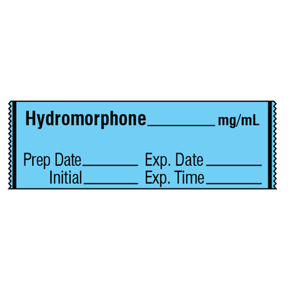 Narcotics Medication Label Tape - Hydromorphone
