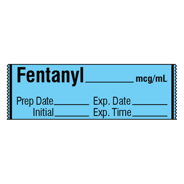 Narcotics Medication Label Tape - Fentanyl - mcg/mL