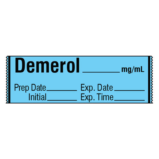 Narcotics Medication Label Tape - Demerol