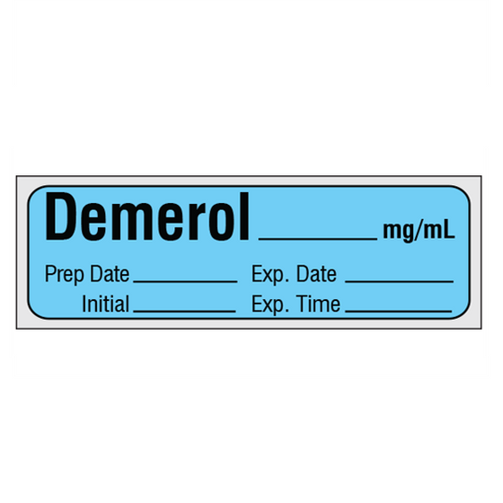 Pre-Cut Narcotics Medication Labels - Demerol