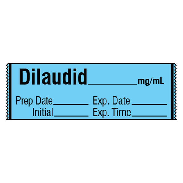 Narcotics Medication Label Tape - Dilaudid