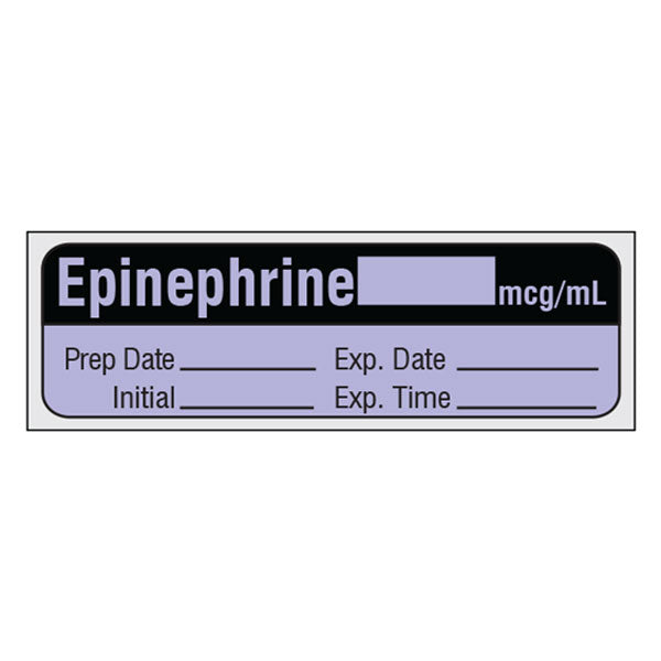 Vasopressor Medication Label Tape - EPINEPHRINE__mcg/mL
