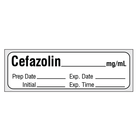 CEFAZOLIN mg/mL Medication Label Tape