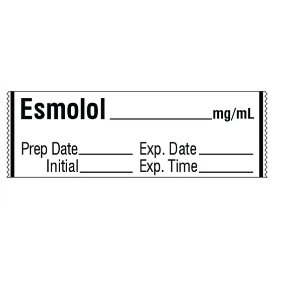 ESMOLOL mg/mL Medication Label Tape