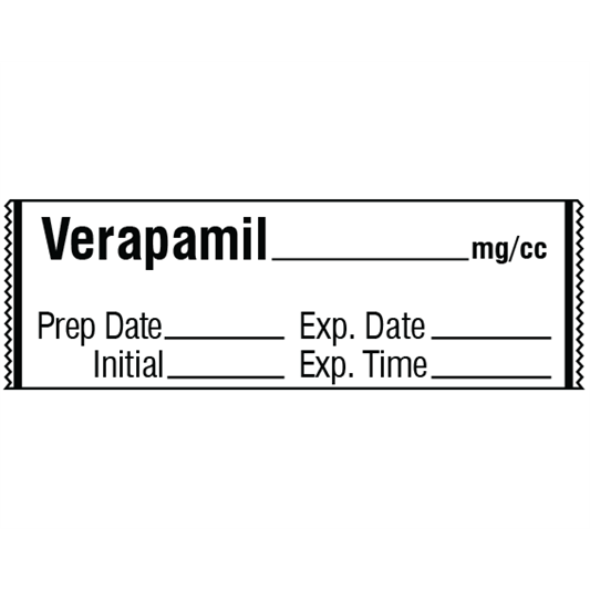 VERAPAMIL__mg/cc Medication Label Tape
