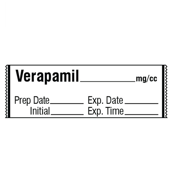 VERAPAMIL mg/cc Medication Label Tape