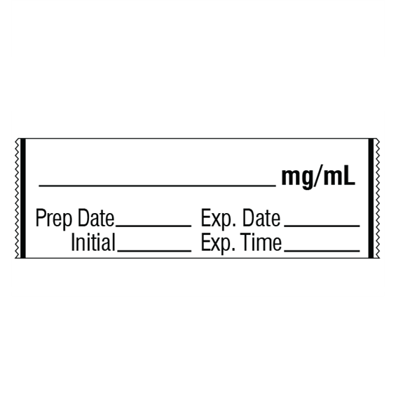 mg/mL Medication Label Tape