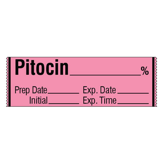 PITOCIN__% (traditional rose label) Medication Label Tape