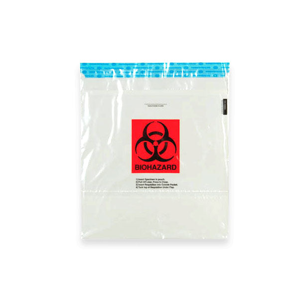 2-Pocket Biohazard Specimen Bags