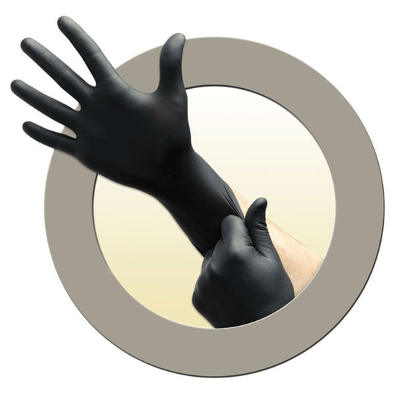 Microflex Black Dragon Zero Nitrile Medical Gloves - Extra Small