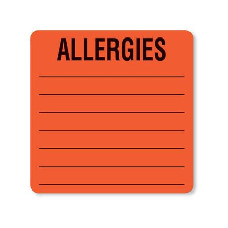 Patient Chart Allergies Labels