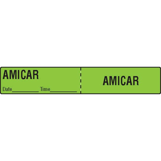 IV Tubing Medication Labels - Amicar