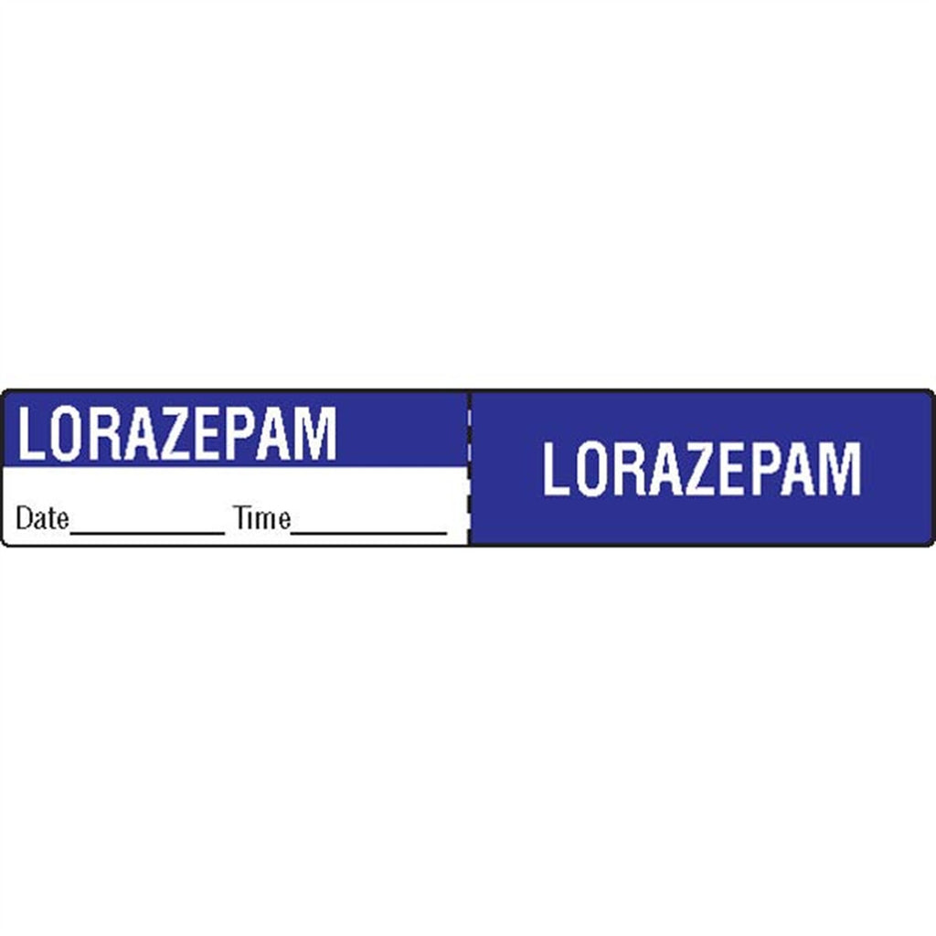 IV Tubing Medication Labels - Lorazepam