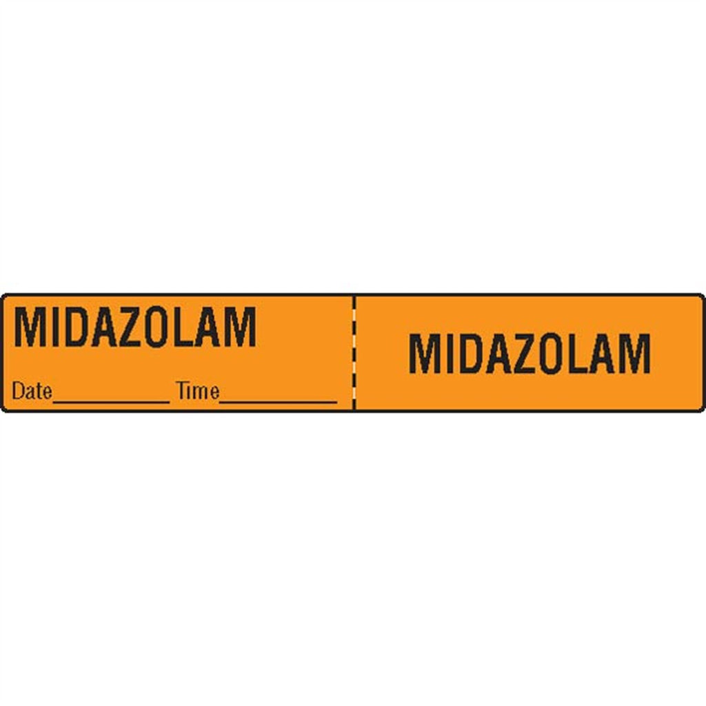 IV Tubing Medication Labels - Midazolam
