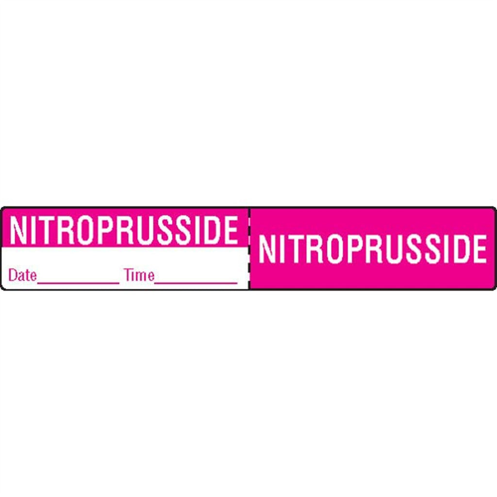 IV Tubing Medication Labels - Nitroprusside