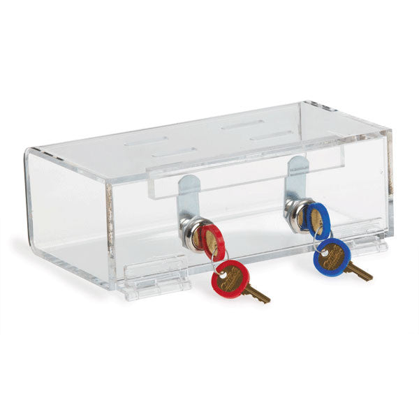 Medication Lock Boxes with Keys - Small Double Lock - 8.325"W x 4.5"D x 2.875"H