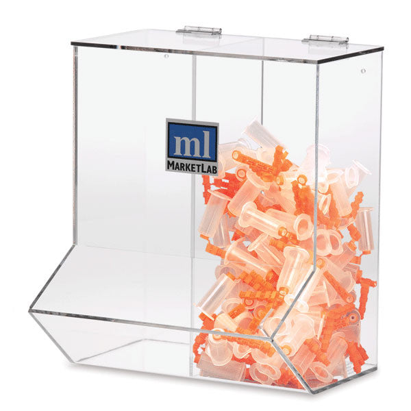 Acrylic Wall Dispensers - Double - 12.4"W x 10.25"D x 14.75"H