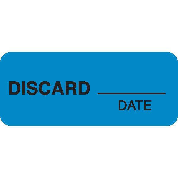 "DISCARD___" Blue Medical Label