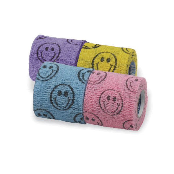 CoFlex Self-Adherent Cohesive Bandages Smiley-Face Pack