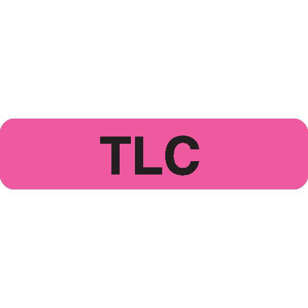 "TLC" Fluorescent Pink Medical Label
