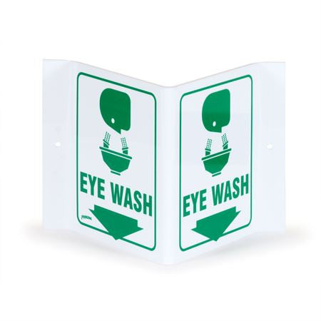 V-Shape Eye Wash Sign