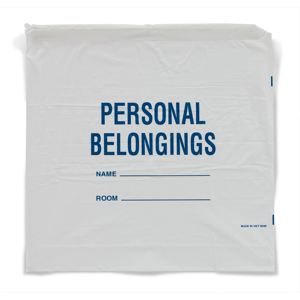 Patient Belongings Bags - White