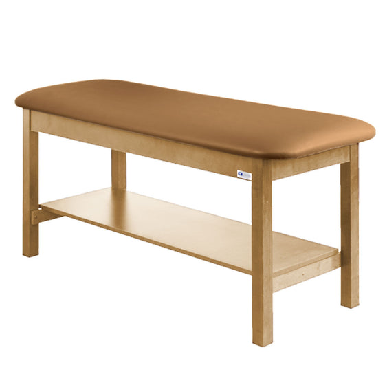 Treatment Exam Table Wooden Full Shelf Flat Top - Allspice