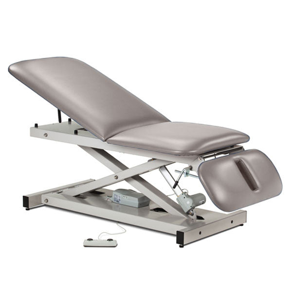 Treatment Exam Table Power Height Adjustable Backrest Drop Section - Cream