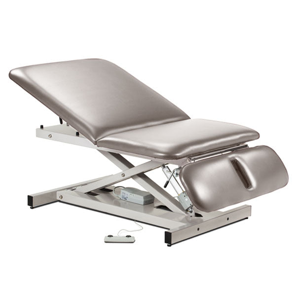Power Bariatric Treatment Table with Adjustable Backrest & Drop Section - Cream