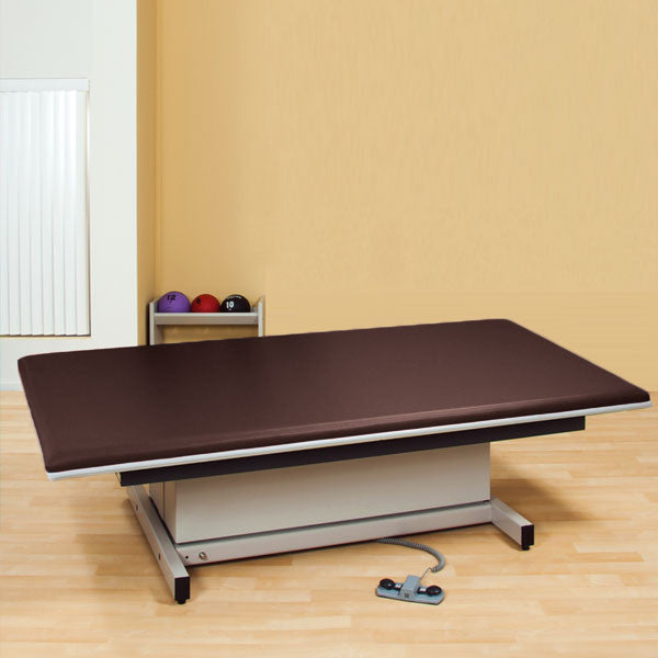 Hi-Lo Power Mat Platform Table Upholstered top 4 x 7 Burgundy - Burgundy