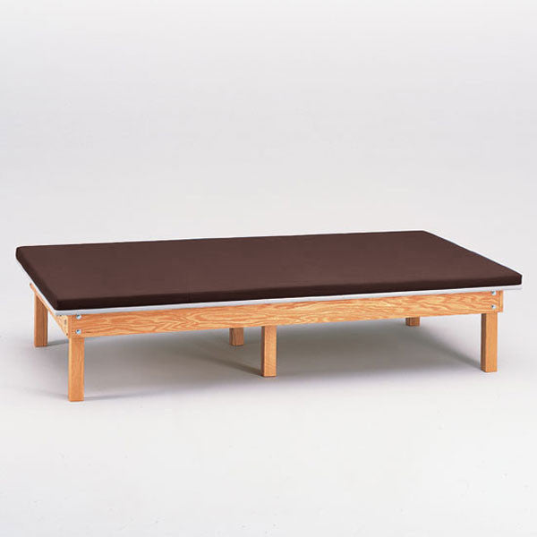 Heavy Duty Upholstered Mat Platform Treatment Table 6 x 8 Burgundy - Burgundy
