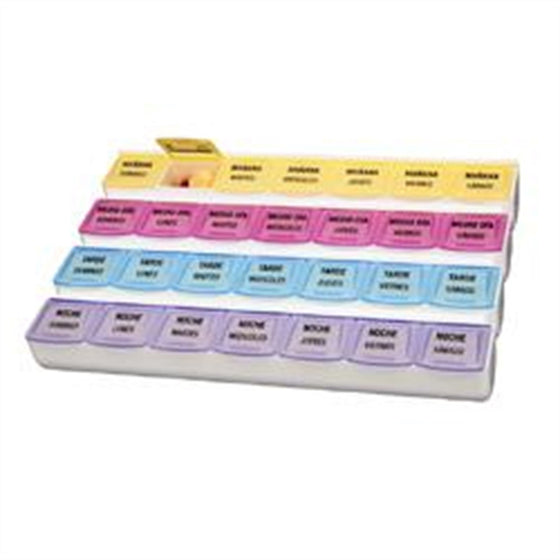 Spanish Four-A-Day Medicine Pill Planner - 