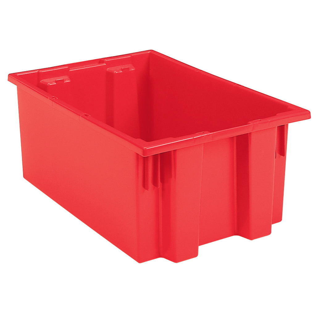 Akro-Mils Nest & Stack Tote 35190 - 19-1/2" x 15-1/2" x 10" - Red