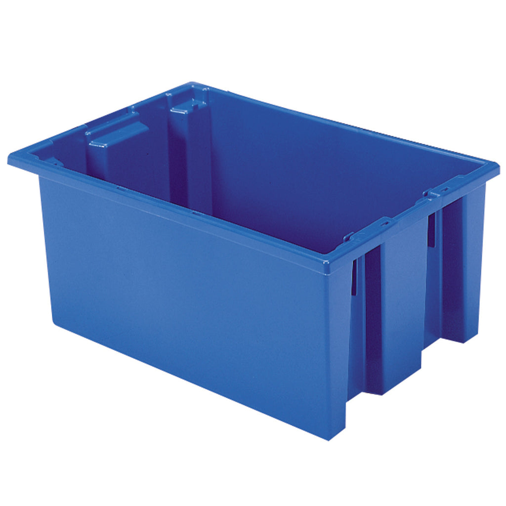 Akro-Mils Nest & Stack Tote 35200 - 19-1/2" x 13-1/2" x 8" - Blue