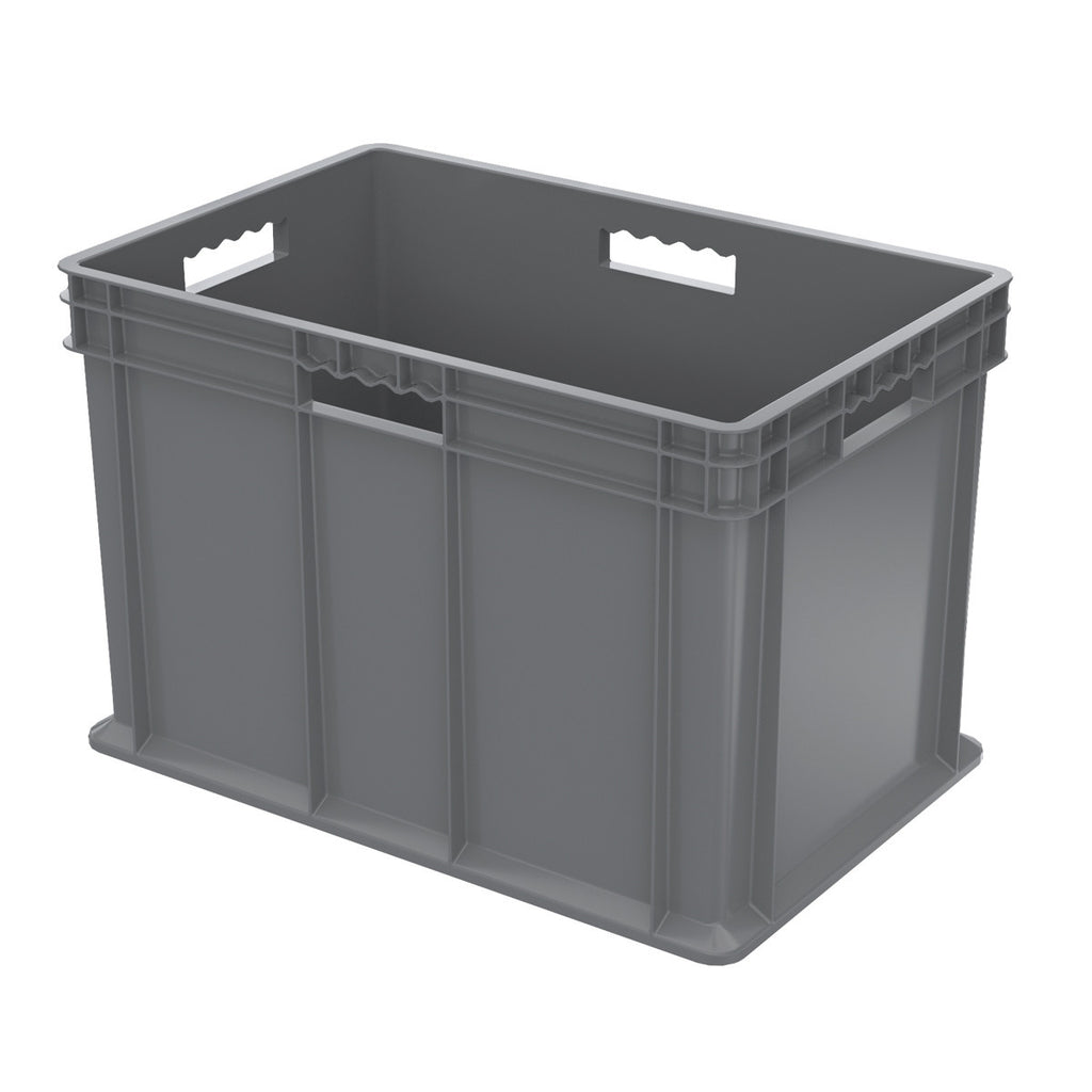 Akro-Mils Straight Wall Container - Solid 23-3/4 x 15-3/4 x 16-1/8 - Gray