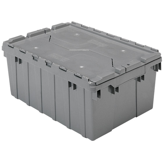 Akro-Mils Attached Lid Container 39085 21-1/2" x 15" x 9" - Grey