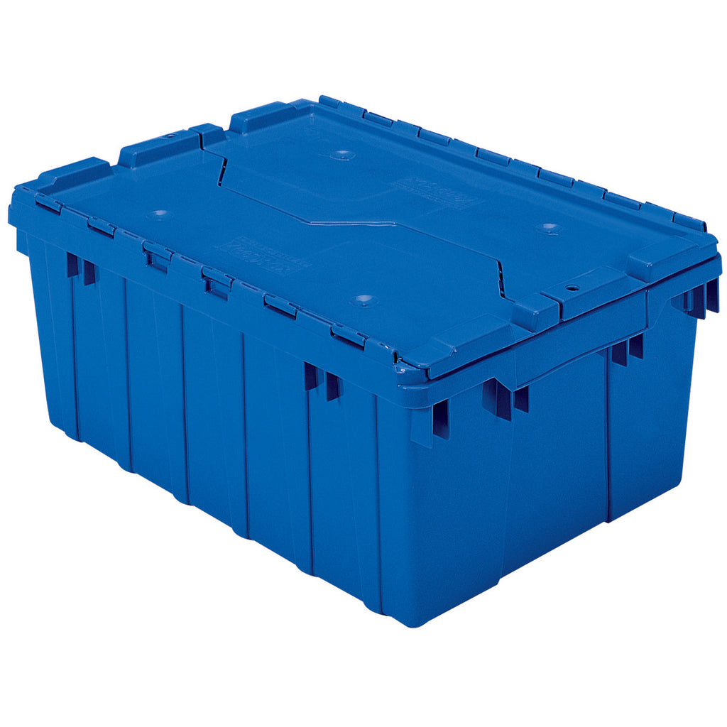 Akro-Mils Attached Lid Container 39085 21-1/2" x 15" x 9" - Blue